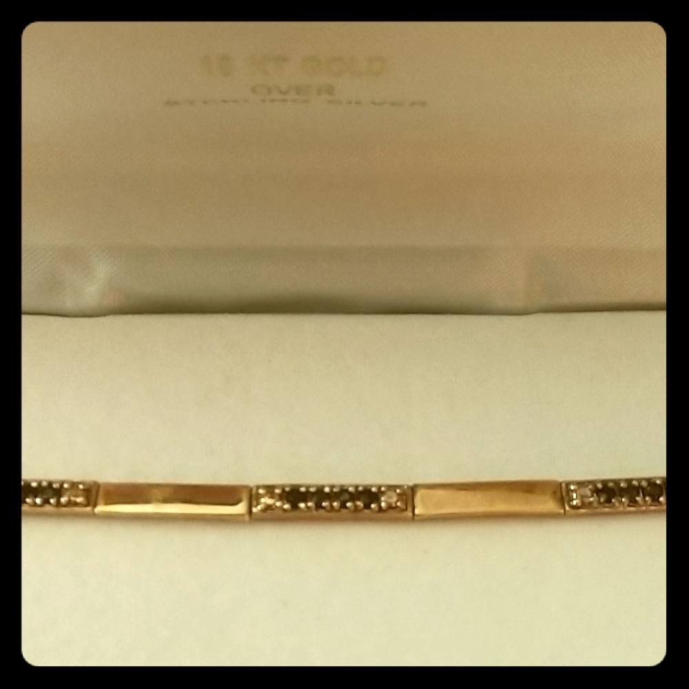 Vintage18kt.Gold/silver Genuine Sapphire bracelet